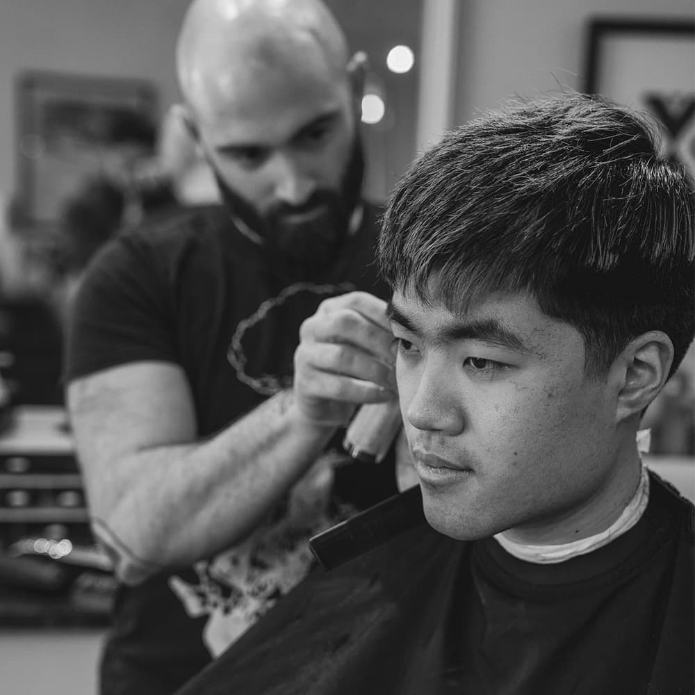 man haircut